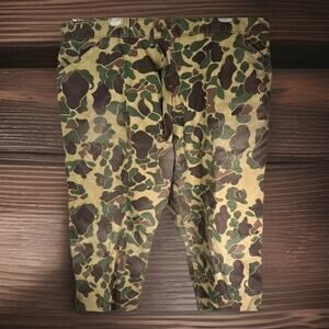 Vintage Sears Duck Camo Pants Reversible Orange ~ 40x32 See Measurements